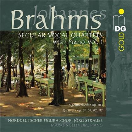 Johannes Brahms (1833-1897), Jörg Straube, Markus Bellheim & Norddeutscher Figuralchor - Secular Vocal Quartets With Piano - 1 (SACD)