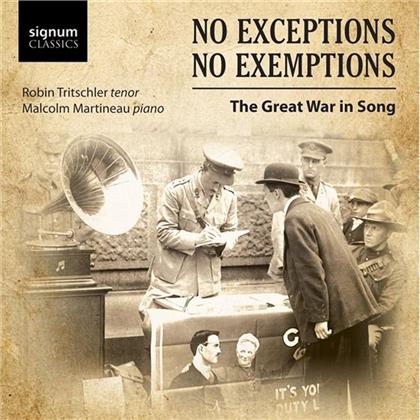 Robin Tritschler & Malcolm Martineau - No Exceptions No Exemptions - Great War Songs (2 CDs)