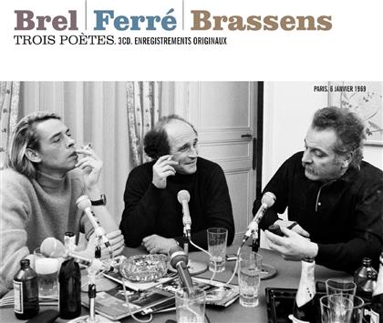 Jacques Brel, Georges Brassens & Leo Ferre - Trois Poetes (3 CDs)