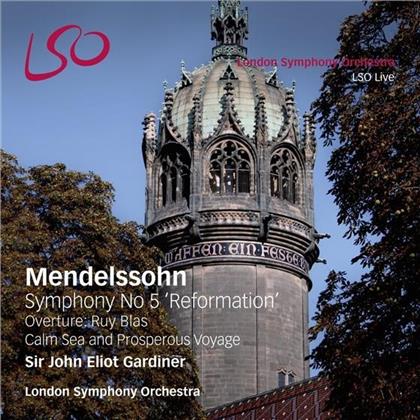 Felix Mendelssohn-Bartholdy (1809-1847), Sir John Eliot Gardiner & The London Symphony Orchestra - Sinfonie 5 - Reformation / Overture: Ruy Blas / Calm Sea And Prosperous Voyage (2 SACDs)