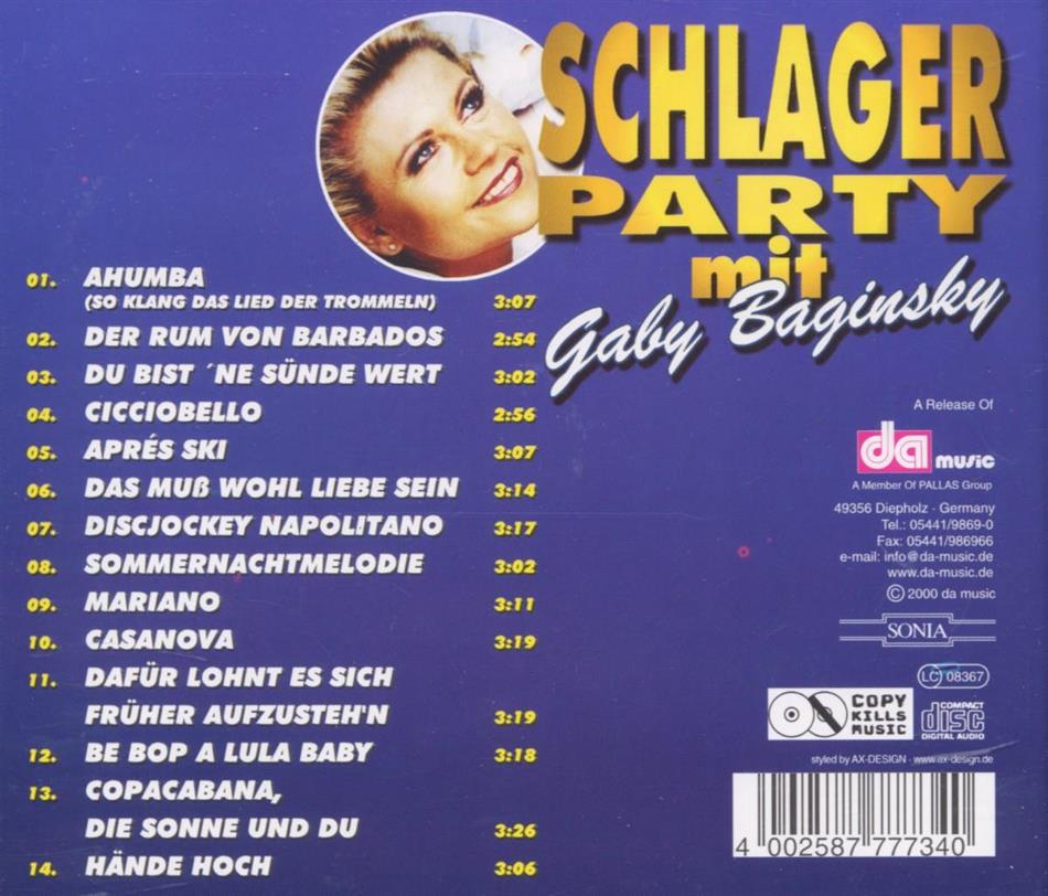 Schlagerparty Mit Gaby Von Gaby Baginsky - CeDe.ch