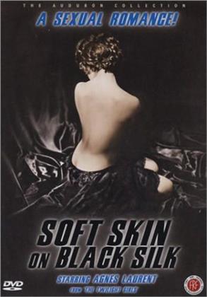 Soft skin on black silk (b/w)