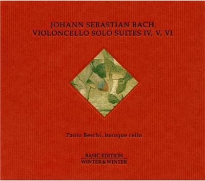 Paolo Beschi & Johann Sebastian Bach (1685-1750) - Cello Solo Suiten 4/5/6