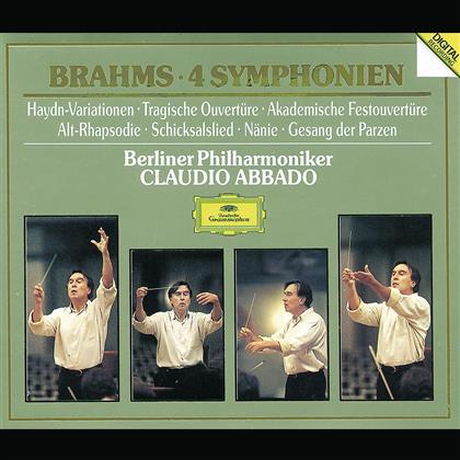 Johannes Brahms (1833-1897), Claudio Abbado & Berliner Philharmoniker - Sinfonie 1-4 (4 CDs)