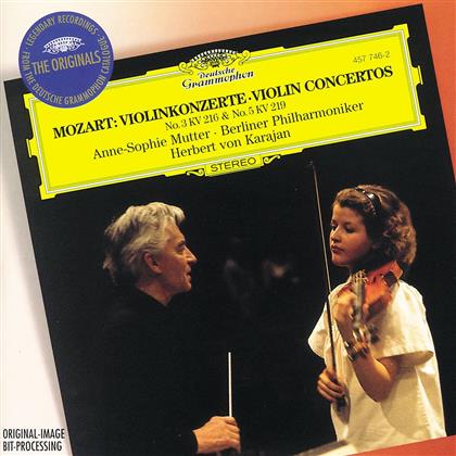 Wolfgang Amadeus Mozart (1756-1791), Herbert von Karajan, Anne-Sophie Mutter & Berliner Philharmoniker - Violinkonzert 3+5