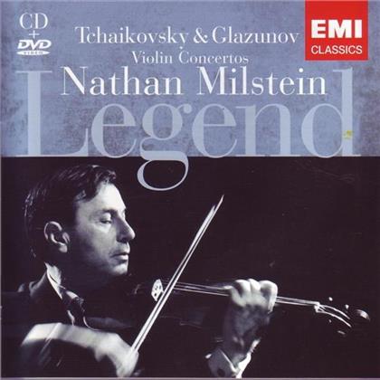 Nathan Milstein & Tschaikowsky P.I./Glazunov - Violinkonzerte (2 CDs + DVD)