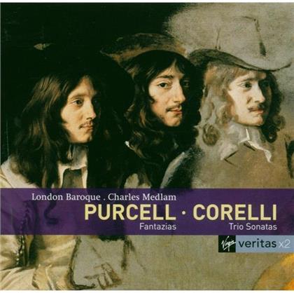Medlam/London Baroque & Corelli/Purcell - Trios/Sonaten/Fantasias (2 CDs)