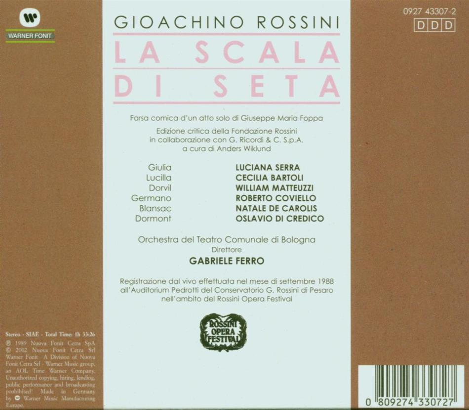 Scala　Seta　Gioachino　de　Cecilia　(2　La　Bartoli　(1792-1868)　Serra/Matteuzzi/Coviel　Rossini　Di　CD)