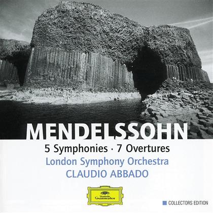 Elisabeth Connell, Mattila, Hans Peter Blochwitz, Felix Mendelssohn-Bartholdy (1809-1847), Claudio Abbado, … - Sinfonie 1-5/Ouvertüre (4 CDs)