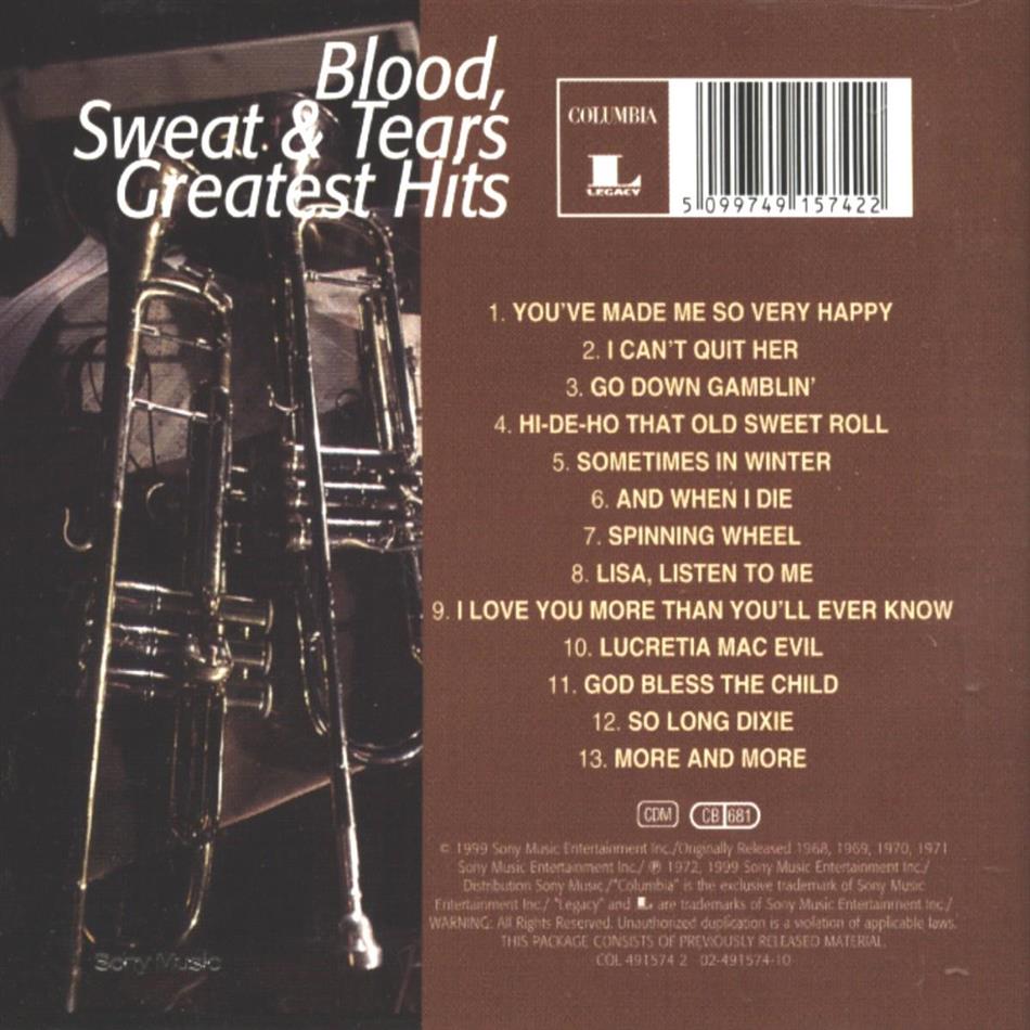 Greatest Hits By Blood Sweat Tears Cede Com