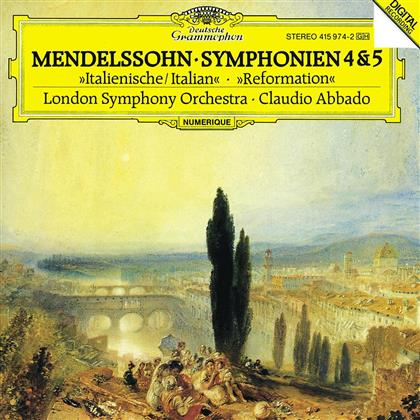 Abbado Claudio / Lso & Felix Mendelssohn-Bartholdy (1809-1847) - Sinfonie 4+5