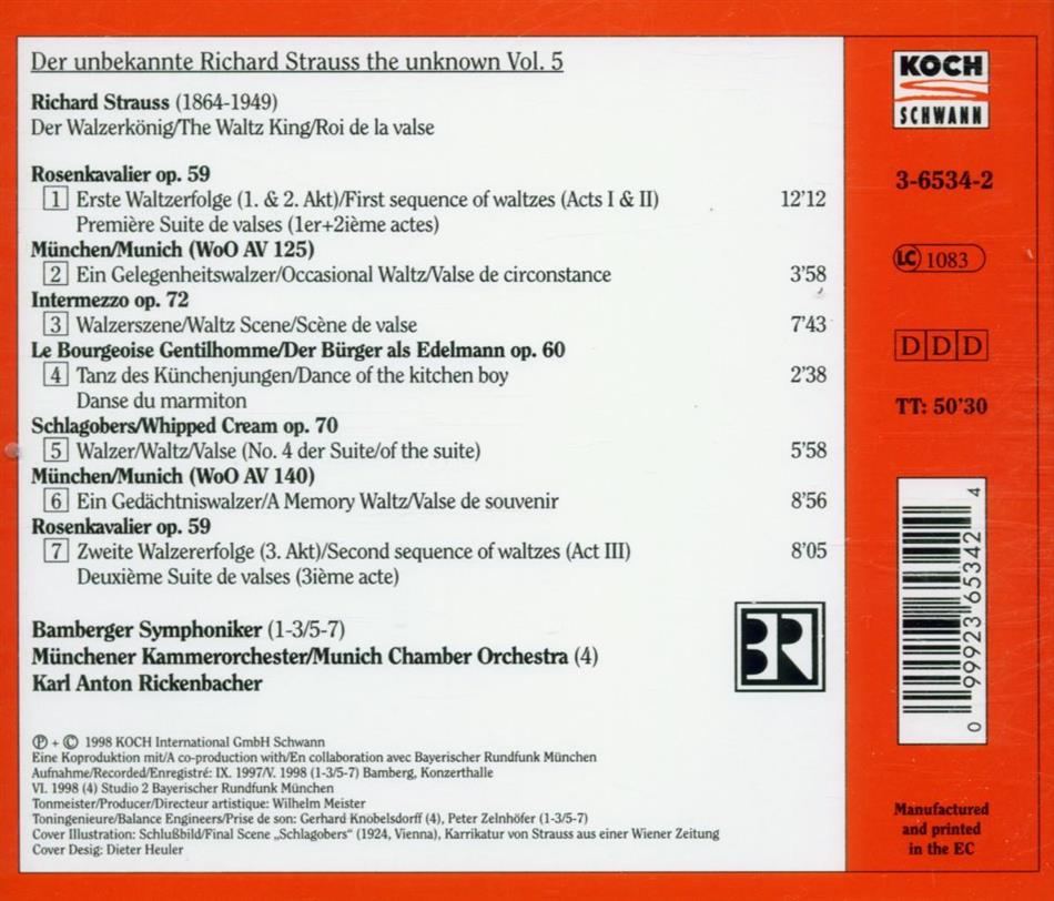 Der Walzerkönig by Rickenbacher/Bams & Richard Strauss (1864-1949 ...