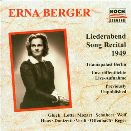 Erna Berger & Diverse Arien/Lieder - Liederabend