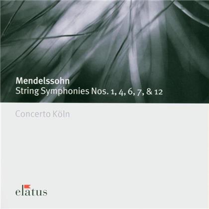 Concerto Köln & Felix Mendelssohn-Bartholdy (1809-1847) - Streichersinfonie 1,4,6,7,12