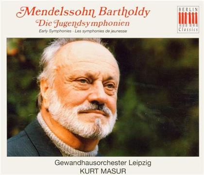 K./Gol Masur & Felix Mendelssohn-Bartholdy (1809-1847) - Jugendsinfonien 1-12/Sinfoniesatz (4 CDs)