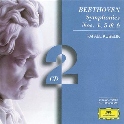 Rafael Kubelik & Ludwig van Beethoven (1770-1827) - Sinfonie 4,5,6 (2 CDs)