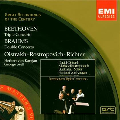 Ludwig van Beethoven (1770-1827), Johannes Brahms (1833-1897), Herbert von Karajan, George Szell, … - Tripelkonzert / Doppelkonzert