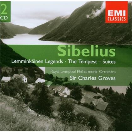 Sir Charles Groves & Jean Sibelius (1865-1957) - Legends/Tempest/Suiten (2 CDs)