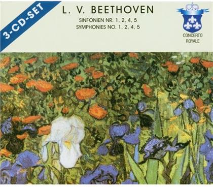 Hamburger Symphoniker & Ludwig van Beethoven (1770-1827) - Sinfonie 1,2,4,5 (3 CDs)
