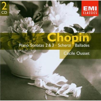 Cecile Ousset & Frédéric Chopin (1810-1849) - Sonate 2,3/Balladen/Scherzi (2 CDs)