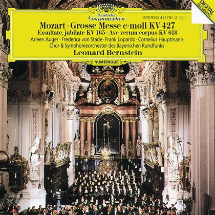 Wolfgang Amadeus Mozart (1756-1791), Leonard Bernstein (1918-1990), Arleen Augér, Frederica von Stade, … - Ave verum corpus KV 618, Exsultate jubilate KV 165 (158a), Grosse Messe in c-moll KV 427 (417a)