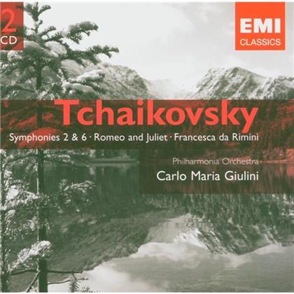 Carlo Maria Giulini & Peter Iljitsch Tschaikowsky (1840-1893) - Sinfonie 2+6/Francesca Da Rim (2 CDs)
