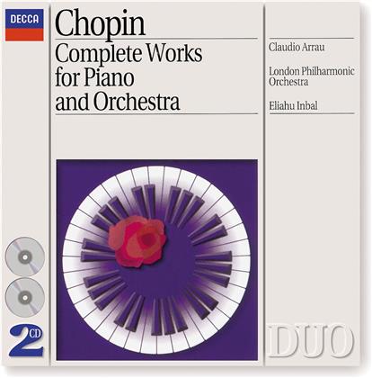 Claudio Arrau, Frédéric Chopin (1810-1849), Eliahu Inbal & The London Philharmonic Orchestra - Werke Für Klavier Und Orchester (2 CDs)