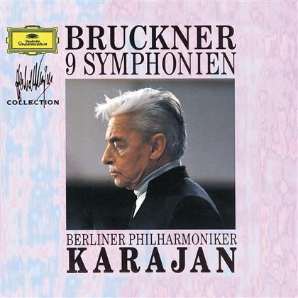 Anton Bruckner (1824-1896), Herbert von Karajan & Berliner Philharmoniker - Sinfonie 1-9 (9 CDs)