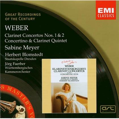 Carl Maria von Weber (1786-1826), Herbert Blomstedt, Sabine Meyer & Staatskapelle Dresden - Klarinettenkonzerte 1 & 2 /Quintet