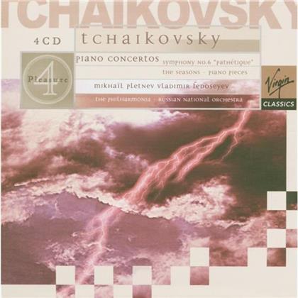 Mikhail Pletnev & Peter Iljitsch Tschaikowsky (1840-1893) - Klavierkonzerte Jahreszeiten (4 CDs)