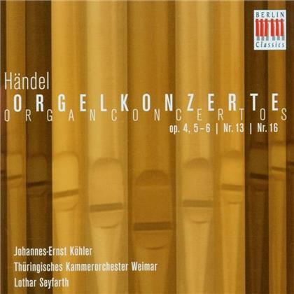 Köhler/Thüring.Ko/Seyfarth & Georg Friedrich Händel (1685-1759) - Orgelkonzert Op 4,5-6/13/16