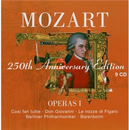 Bartoli / Rdodgers / Cuberli & Wolfgang Amadeus Mozart (1756-1791) - Opern Vol.1/250 Jahre Mozart (9 CDs)