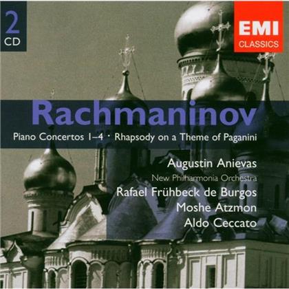 Anievas/Atzmon/Ceccato/Fruehbeck & Sergej Rachmaninoff (1873-1943) - Klavierkonzert 1-4/Paganini (2 CDs)
