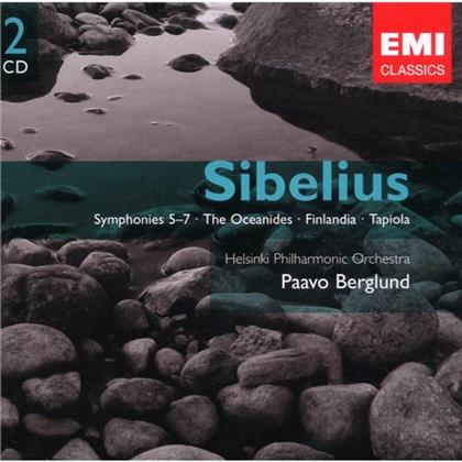 Paavo Berglund & Jean Sibelius (1865-1957) - Sinfonie 5-7/Finlandia/Tapiola (2 CD)