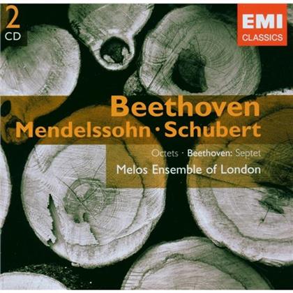 Melos Ensemble & Beethoven/Mendelssohn/Schubert - Septett/Oktett (2 CDs)