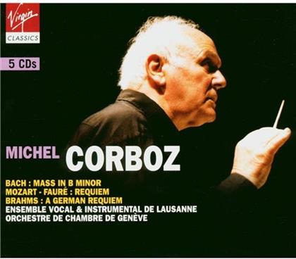 Michel Corboz & Bach/Mozart/Faure/Brahms - Messe H-Moll/Requiem U.A. (5 CDs)