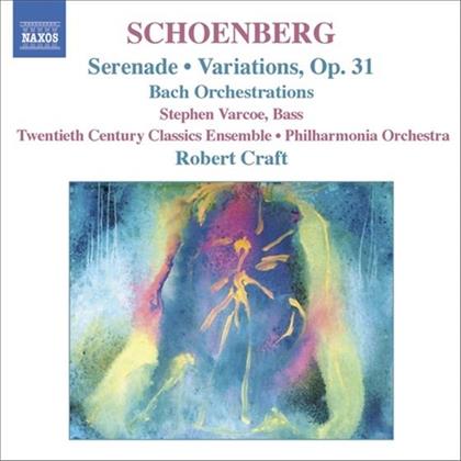 Craft/Varcoe/Neidich/Kay/Press & Arnold Schönberg (1874-1951) - Serenade/Variationen Op31/Bach-Orchestr.