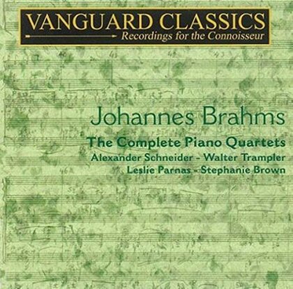 Alexander Schneider & Johannes Brahms (1833-1897) - Quartett Fuer Klavier Op25 (2 CDs)