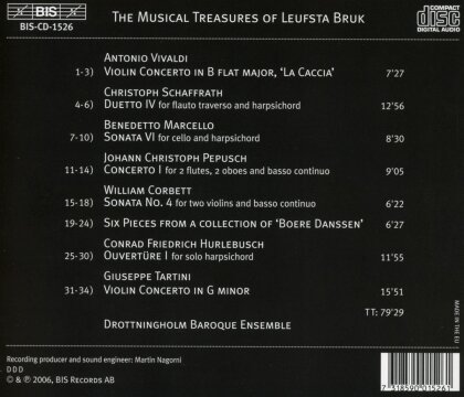 Drottningholm Baroque Ensemble & Various - Musical Treasures Of Leufsta Bruk