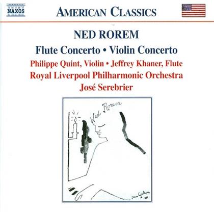 Serebrier / Quint/Khaner/Royal Liverpool & Ned Rorem - Pilgrims/Flötenkonzert/Violinkonzert