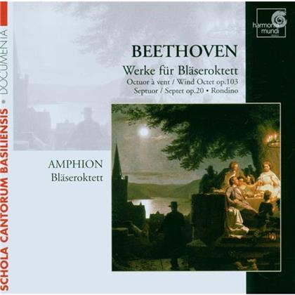 Amphion Bläseroktett & Ludwig van Beethoven (1770-1827) - Bläseroktett Op103/Rondino Wo25/Septett
