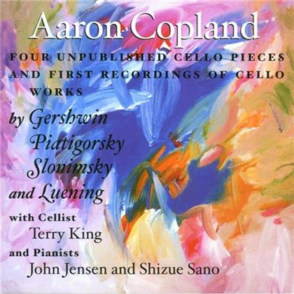 Aaron Copland (1900-1990), George Gershwin (1898-1937), Piatigorsky, Sergei Slonimsky (*1932), Terry King, … - Four Unpublished Cello Pieces & Cello Works
