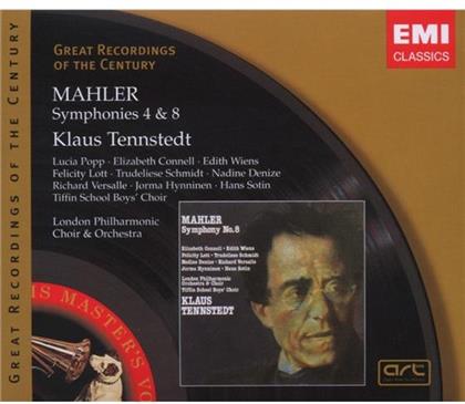 Klaus Tennstedt & Gustav Mahler (1860-1911) - Sinfonien 4,8 (2 CDs)