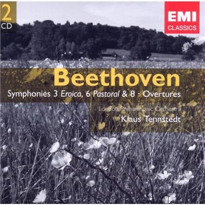 Klaus Tennstedt & Ludwig van Beethoven (1770-1827) - Sinfonien 3,6,8 (2 CDs)
