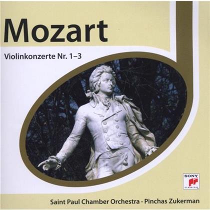 Pinchas Zukerman & Wolfgang Amadeus Mozart (1756-1791) - Esprit/Violinkonzerte 1-3