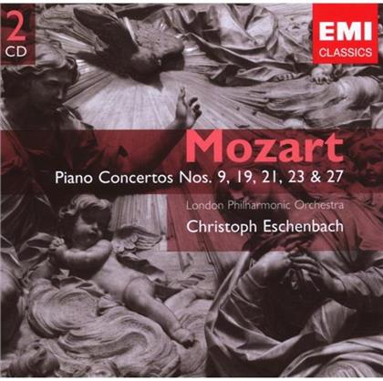 Christoph Eschenbach & Wolfgang Amadeus Mozart (1756-1791) - Klavierkonzerte,9,19,21,23,27 (2 CDs)