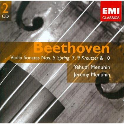 Sir Yehudi Menuhin & Ludwig van Beethoven (1770-1827) - Violinsonaten 5,7,9,10 (2 CDs)