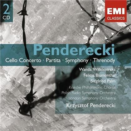 Wanda Wilkomirska, Felicja Blumenthal, Siegfried Palm, Krzysztof Penderecki (*1933), … - Cello Concerto, Partita, Symphony, Threnody (2 CDs)