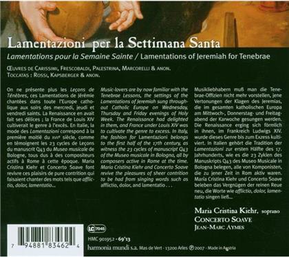 Kiehr & Diverse Italien - Lamentazioni Settimana Santa