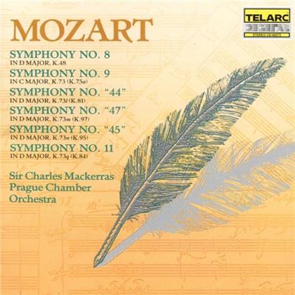 Wolfgang Amadeus Mozart (1756-1791), Sir Charles Mackerras & Prague Chamber Orchestra - Sinf 8+9+11+44+45+47